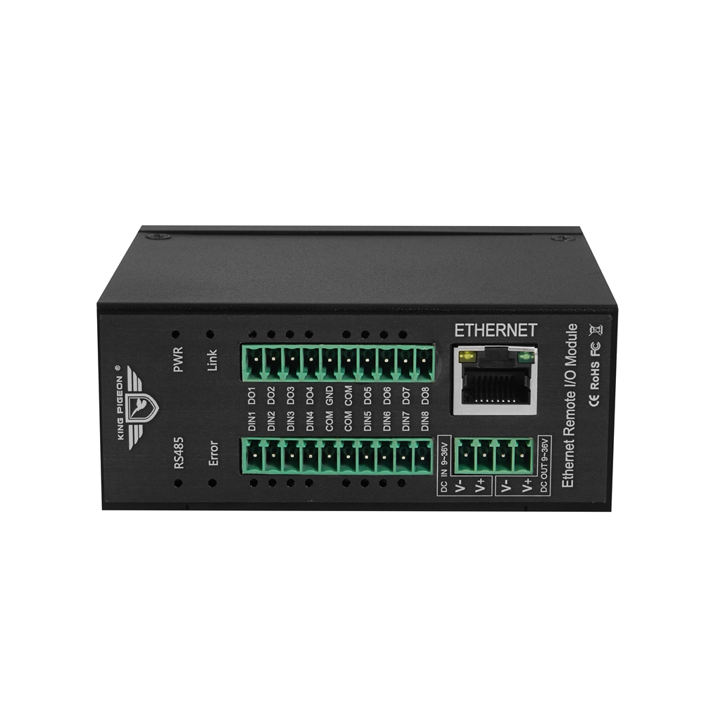 KING PIGEON M110T 4DI+4DO+1RS485+1Rj45 Modbus Switching Relay to Ethernet Acquisition Module Industrial Computer Room Equipment Data Acquisition to Ethernet