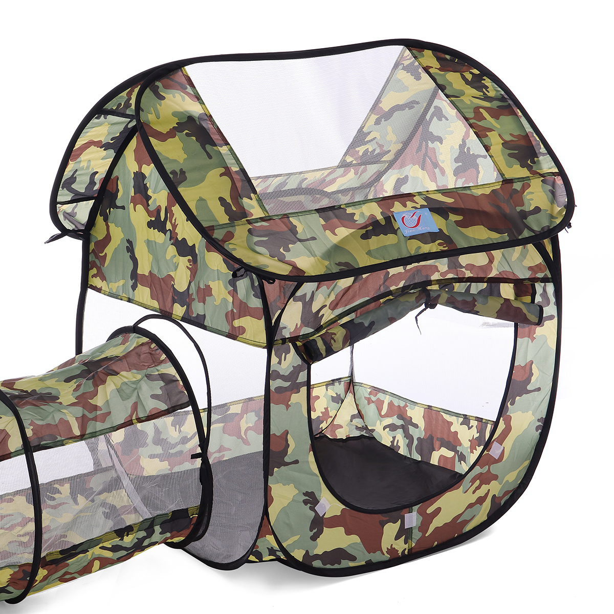 3pcs/Set Kids Play Tent Crawling Tunnel Foldable Camouflage Children Tent House Toys Portable Tunnel Game Toy
