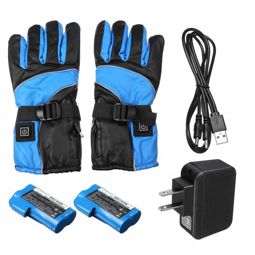 Motorcycle Electric Heated Gloves Touch Screen Heat Warm Waterproof Windproof