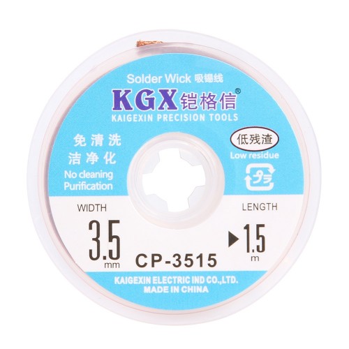 KGX MAGXIN Desoldering Braid Solder Remover Wiick 3.5mm 1.5M Wire Sucking Tin Absorption No-Clean Line for Mobiile Phone Repair Tool