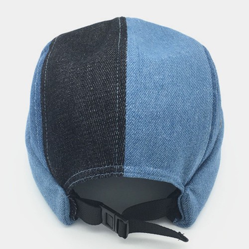Men New Fashion Trend Multi-color Contrast Stitching Cowboy Hat Brimless Hats Caps Fashion Skull Caps