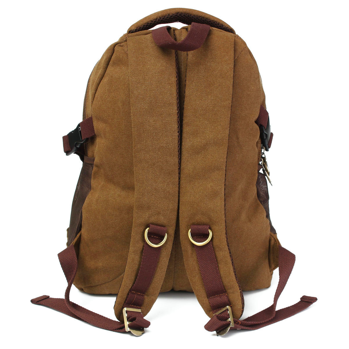 Men Women Vintage Canvas Backpack Large Capacity Multi-Pockets Rucksack Outdoor Travel Hiking Laptop Bag