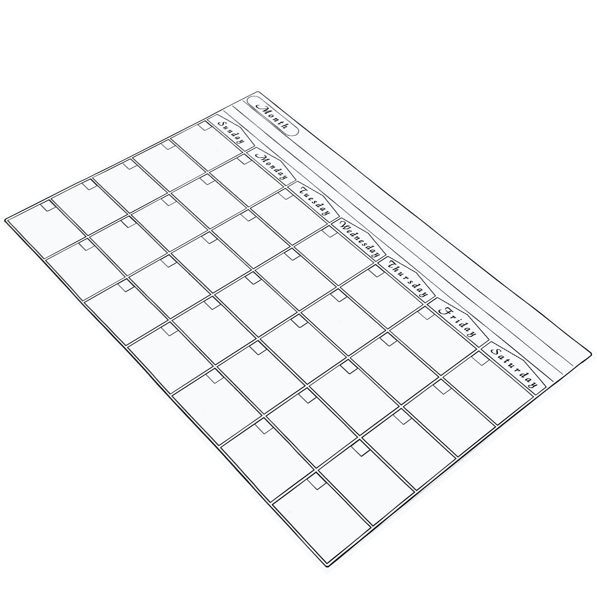 Magnetic Calendar Sticker Office Weekly Planner Board Magnetic Calendar Chalkboard Organizer Schedule Stationary