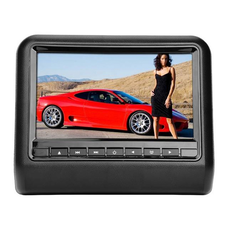 9 inch Car Rear Row HD External Headrest DVD Player Display + MP5 (Beige)