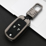 Car Luminous All-inclusive Zinc Alloy Key Protective Case Key Shell for Honda C Style Folding 3-button (Gun Metal)