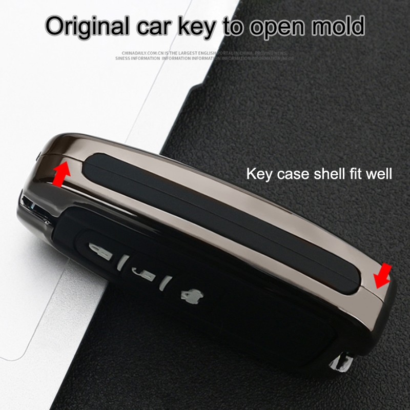 Car Luminous All-inclusive Zinc Alloy Key Protective Case Key Shell for Toyota B Style Folding 2-button (Colour)