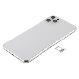 Battery Back Cover Assembly (with Side Keys & Power Button + Volume Button Flex Cable & Wireless Charging Module & Motor & Charging Port & Loud Speaker & Card Tray & Camera Lens Cover) for iPhone 11 Pro (Silver)
