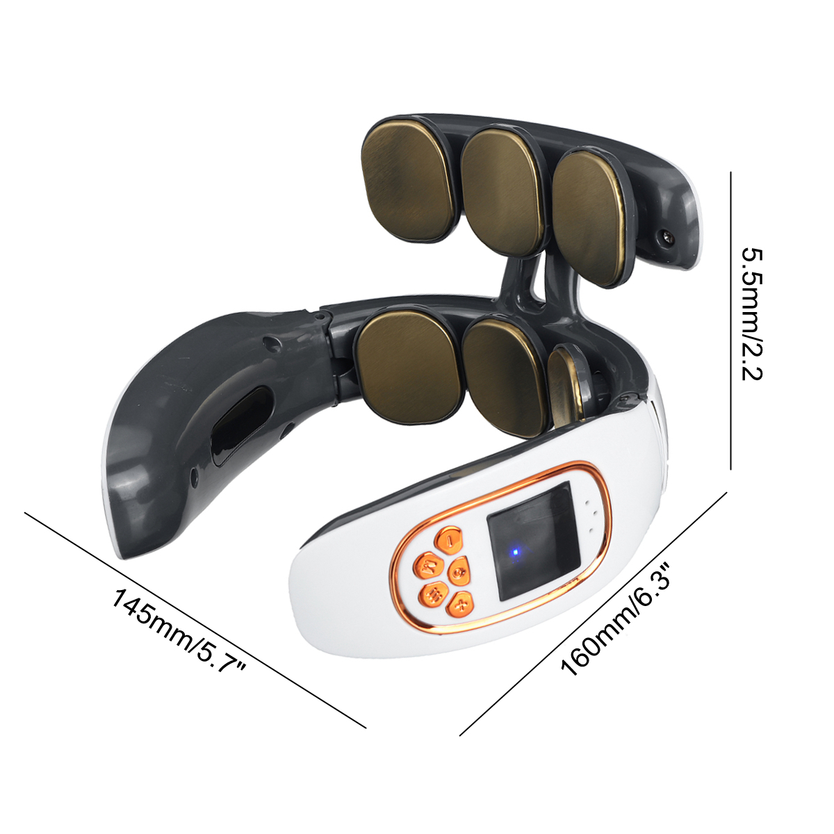 Electric Neck Massager 6 Modes 15 Speed USB Charging Cervical Pulse Far Infrared Heating Pain Relief Tool Health Care Relaxation Machine