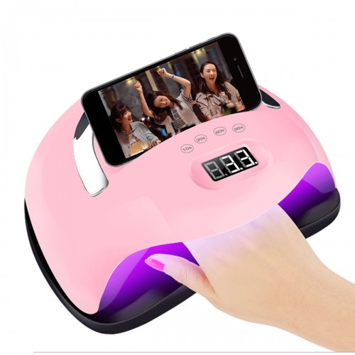 168W Nail Dryer Portable LED UV Nail Lamp USB Polish Acrylic gel Curing Lamp Manicure with Phone holder