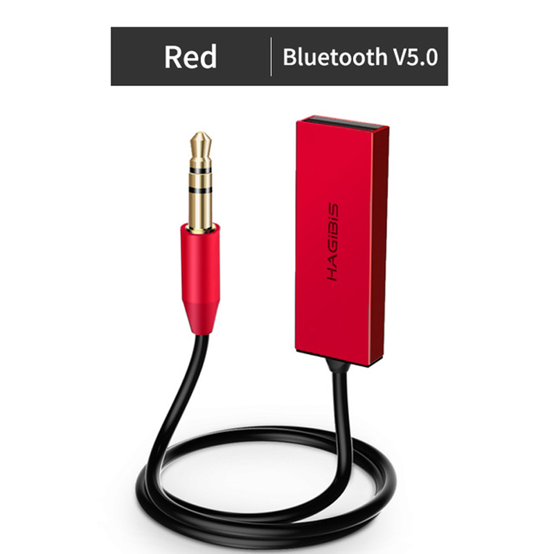 HAGIBIS bluetooth 5.0 Receiver Adapter AUX Audio 3.5mm Jack Stereo Wireless Transmitter For Car Speaker Headphone