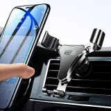 Torras W52 Gravity Linkage Auto Lock Car Air Vent Mobile Phone Holder Mount for iPhone 12 11 XR POCO X3 NFC Devices 4-7 inch