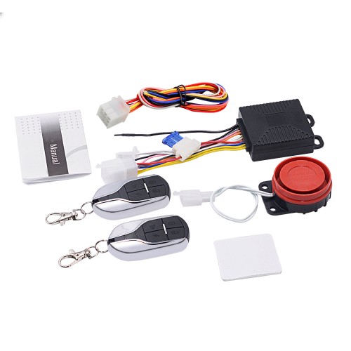 12V 128DB single Way Remote Motorcycle Scooter Security Alarm System Anti-theft