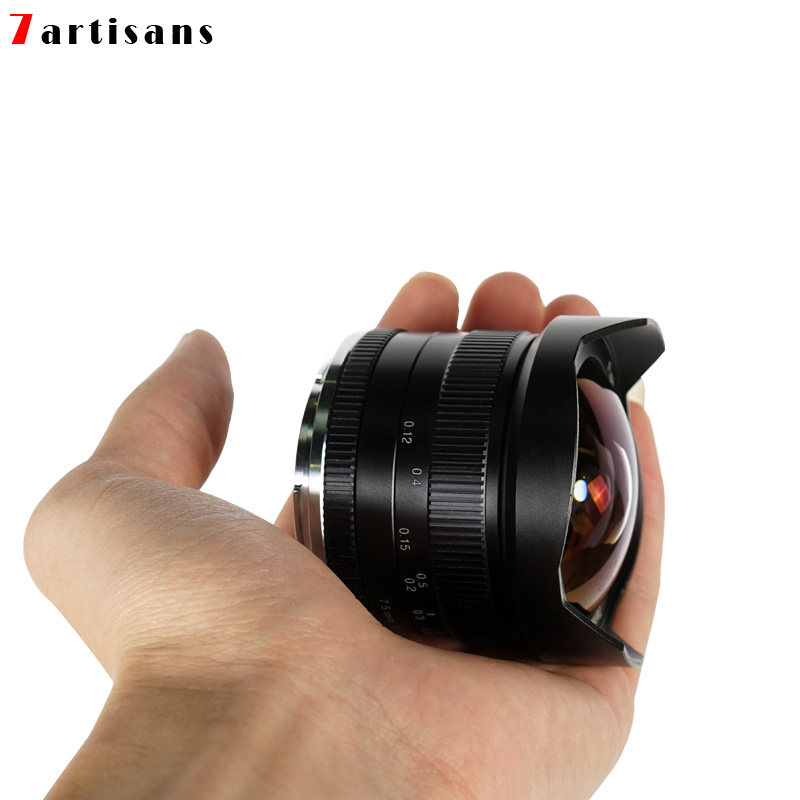7artisans 7.5mm f2.8 Fisheye Lens 180 APS-C Manual Fixed Lens for Canon EOS-M Mount for Fuji FX for Sony Cameras