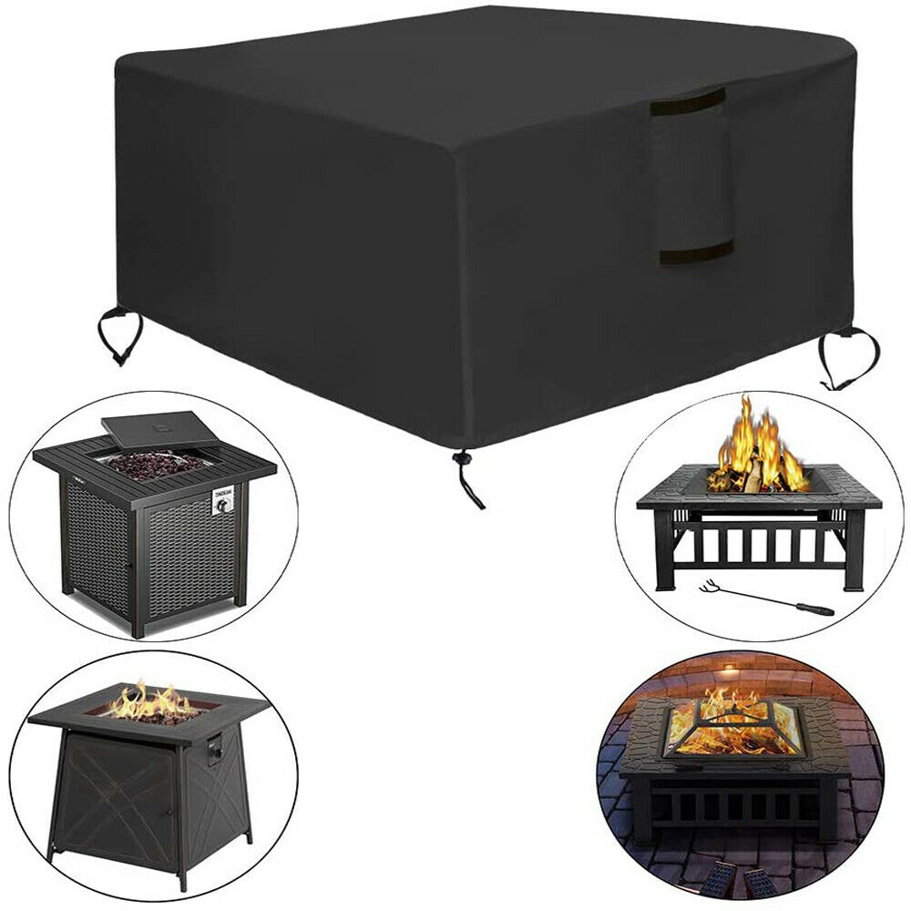 30'' Patio Round Fire Pit Cover Waterproof UV Protector Grill BBQ Cover 