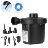 Electric Air Pump 3 Nozzle Inflator for Inflatable Cushions Air Mattress Bed Swimming Ring Boats