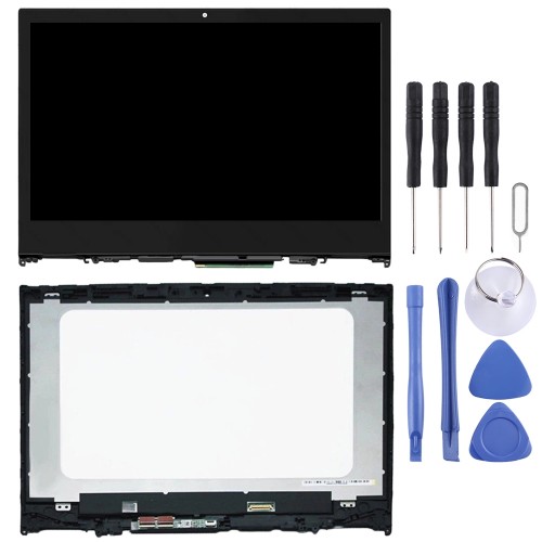 1366 x 768px LCD Screen and Digitizer Full Assembly With Frame for Lenovo Yoga 520-14IKB (Black)