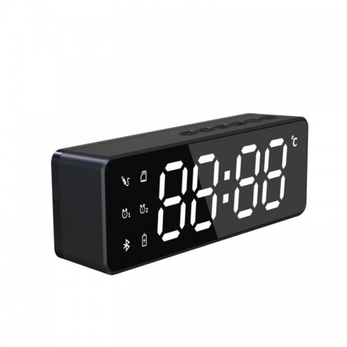 Bakeey ZXL-B119 Wireless bluetooth Speaker Bass Subwoofer FM Radio TF Card Dual Alarm Clock 10W LED Mirror Soundbar with Mic
