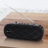 NewRixing NR-B7FMT Solar bluetooth 5.0 Subwoofer Outdoor Support TWS FM Radio TF Card HD Bass Stereo Portable Speaker with LED Flashing Light