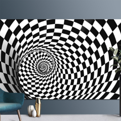 3D Room Non-slip Swirl Optical Illusion Area Rug Carpet Door Mats Floor Pad for Home Bedroom Decoration