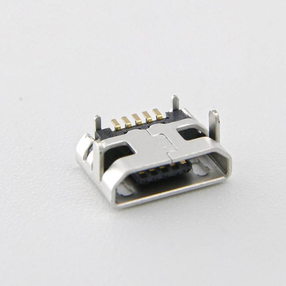 10PCS MICRO 4Pin Horn Type Plug-in Mike Female Socket 5p Android Charging Socket