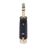 REXLIS 1165G 6.35mm Male to XLR 3 Pin Female Adapter Plug Stereo Audio Adapter Gold Plating Connector