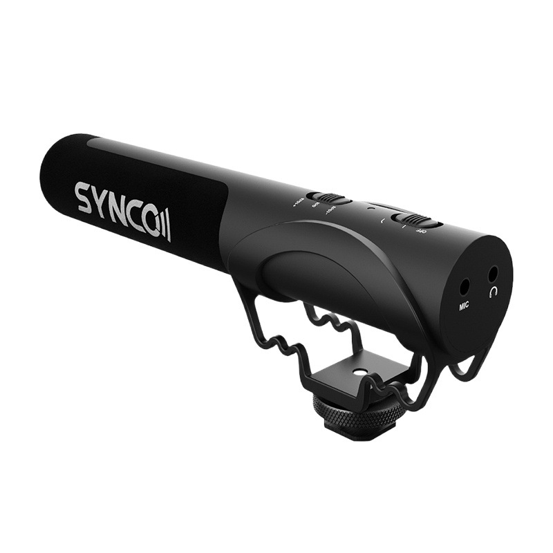 SYNCO Mic-M3 On Camera Microphone Super-Cardioid Condenser Video Microphone with 3.5mm TRRS TRS Cables for Smartphone DSLR Camera