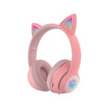 Bakeey L550 LED Glowing Cat Ears Earphone Wireless Foldable Headphones HiFi Stereo bluetooth With HD Microphone