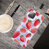 For Huawei Nova 8 SE Colored Drawing Clear TPU Protective Cases (Love Strawberry)