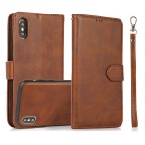 Calf Texture 2 in 1 Detachable Magnetic Back Cover Horizontal Flip Leather Case with Holder & Card Slots & Wallet & Photo Frame For iPhone XS Max (Brown)