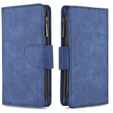 For Samsung Galaxy A50 / A30s / A50s Skin Feel Detachable Magnetic Zipper Horizontal Flip PU Leather Case with Multi-Card Slots & Holder & Wallet & Photo Frame & Lanyard (Blue)