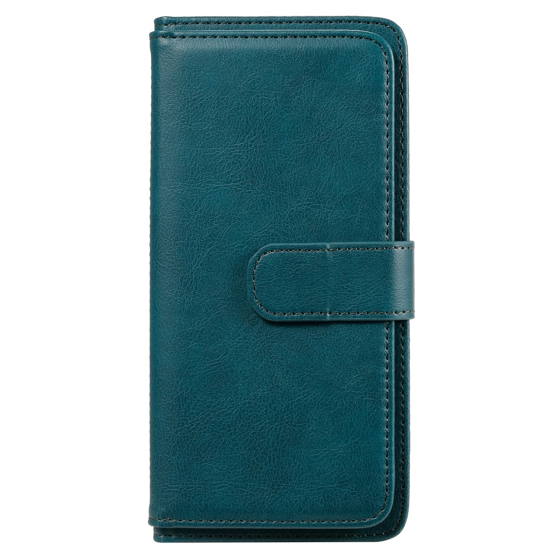 For Samsung Galaxy A50 Multifunctional Magnetic Copper Buckle Horizontal Flip Solid Color Leather Case with 10 Card Slots & Wallet & Holder & Photo Frame (Dark Green)