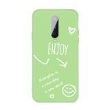 For OnePlus 8 Enjoy Smiley Heart Pattern Shockproof TPU Case (Green)