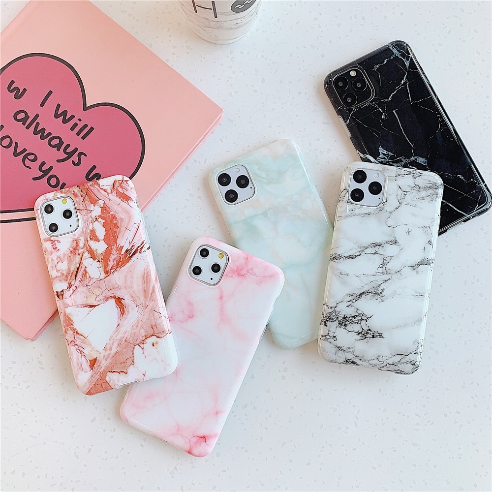 For iPhone 12 / 12 Pro TPU Smooth Marbled IMD Mobile Phone Case (Snow Powder F1)