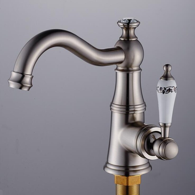 European Style Kitchen Sink Faucet Hot Cold Water Mixer Tap 360 Degree Swivel Good Valued Bathroom Modern Faucet