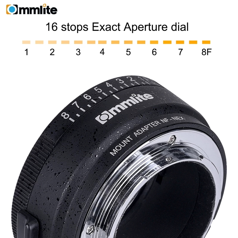 Commlite CM-NF-NEX Manual Focus Lens Mount Adapter Ring for Nikon G F A I S D Lens for Nikon NEX Mount Cameras