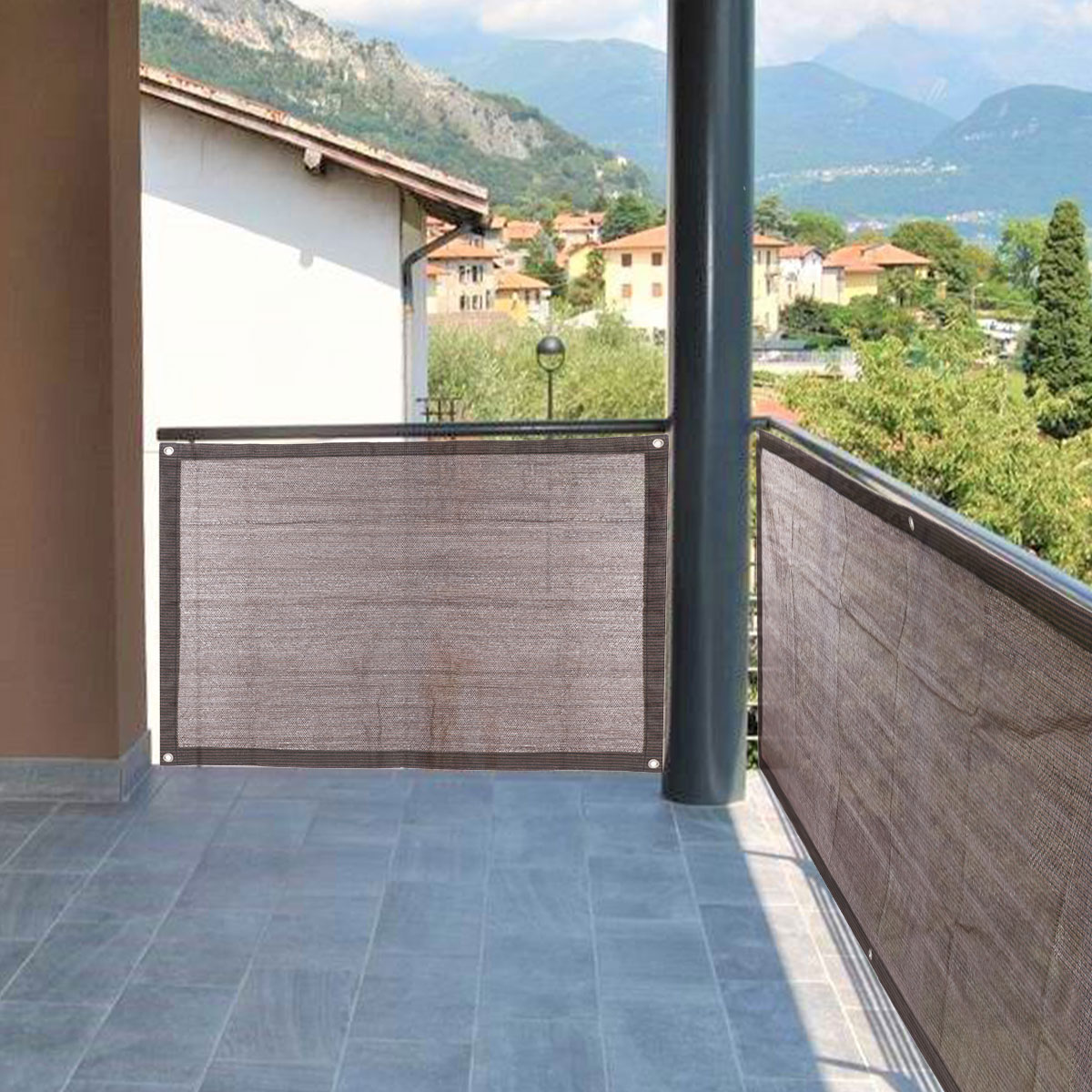 UV Block Protection Sun Shade Cloth Durable Portable Privacy Screen Fence for Balcony Backyard Garden