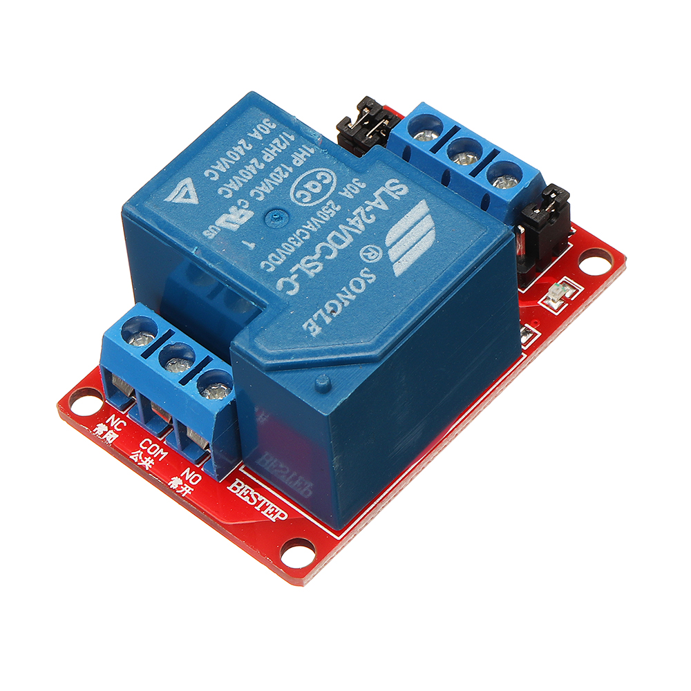 10Pcs BESTEP 1 Channel 24V Relay Module 30A With Optocoupler Isolation Support High And Low Level Trigger