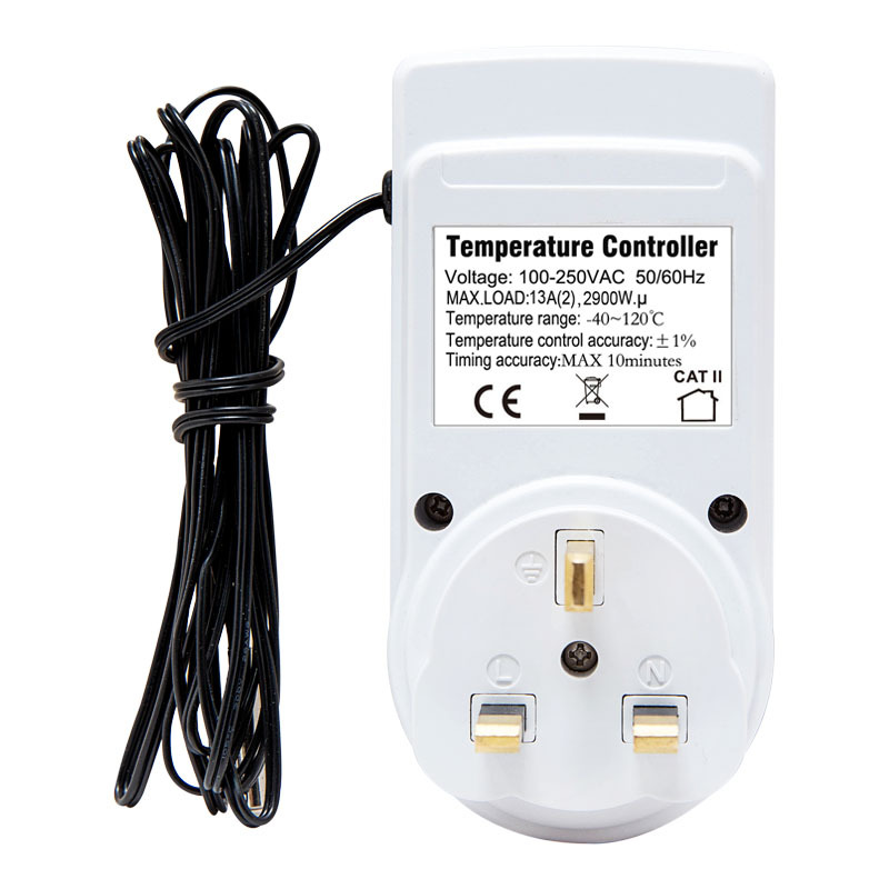 Electric Digital UK Plug In Thermostat Temperature Controller Socket Time Switch 