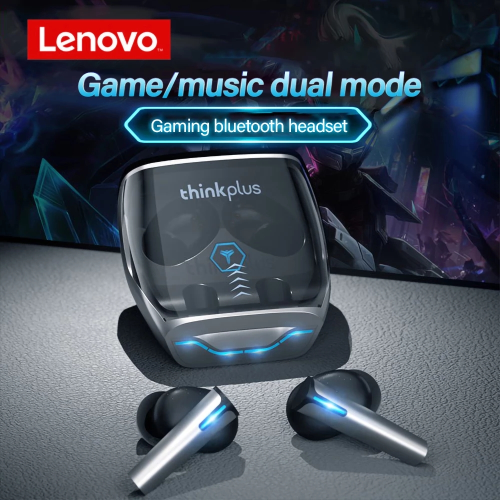 Lenovo XG02 TWS bluetooth 5.0 Headsets Gaming Earphone Low Latency Touch Control Noise Cancelling Game/Music Dual Mode Headphones With Mic