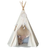 Large Kids Children Teepee Cotton Playhouse Tent WIGWAM Indoor Outdoor Camping