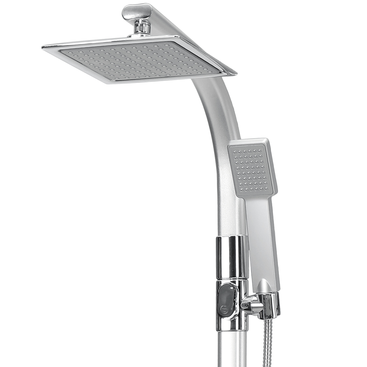 Shower Faucet Shower System Rain Shower Shower Set With Hand Shower Soap Holder Chrome