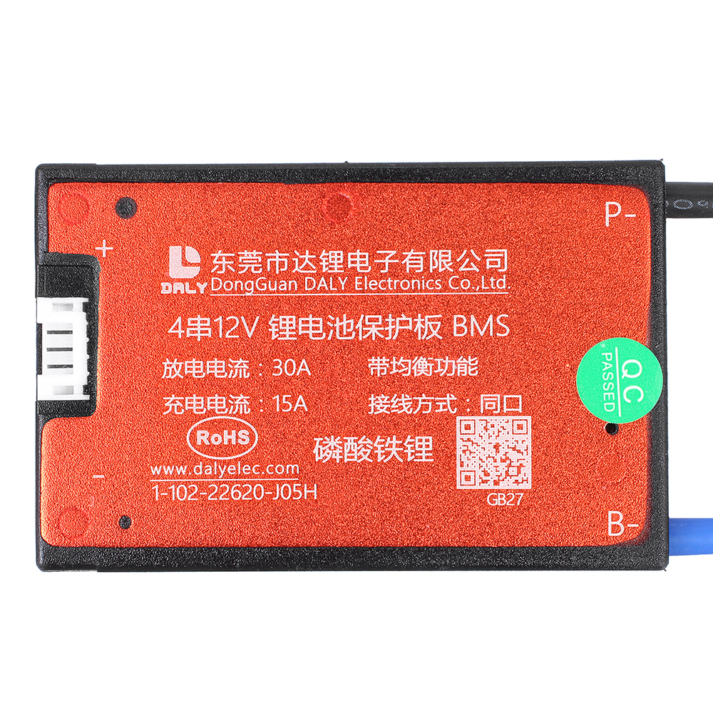 DALY DL4S 4S 12V 18650 BMS Battery Protection Board 15A 20A 30A 40A 50A 60A Waterproof BMS for Rechargeable Lifepo4 Battery Lithium Battery