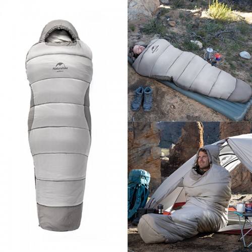 Naturehike Penguin Cotton Sleeping Bag Thickened Warm and Cold Outdoor Camping Portable Sleeping Bag