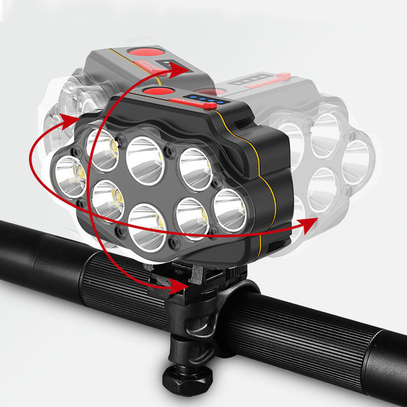 XANES XPG 18650 4-Modes Super Bright LED Bike Headlight 360 Adjustable Headlamp USB Charging Long Shot Waterproof Camping Cycling Fishing Head Light