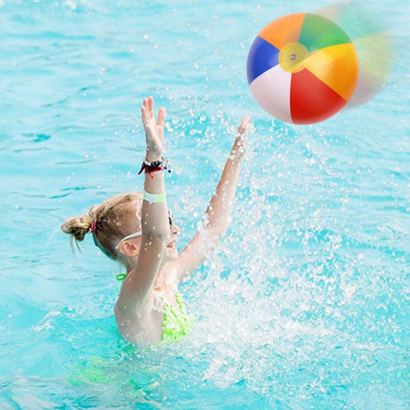 Beach Pool Play Ball Inflatable Children PVC Multicolor Summer Swimming Toy H1 