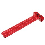 Drillpro 185mm Aluminium Alloy Hole Positioning Measuring Ruler Precision Marking T-ruler Scriber Ruler Woodworking Tools