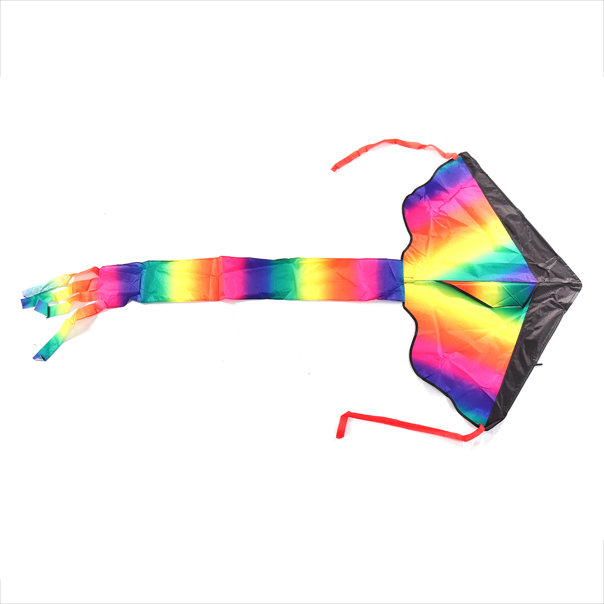 Rainbow Triangle Kite Children Toys with Long Colorful Tail Beach Outdoor Activities Game Travel