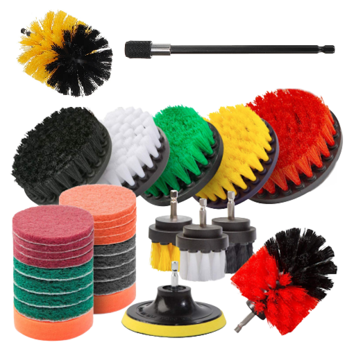 30Pcs Drill Brush Power Electric Scrubber Brush Cleaning Kit for Kitchen Grout Bathroom