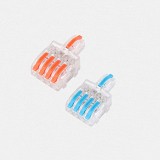 LUSTREON 1 In 4 Out Wire Connector Color Handle Branch Terminal Transparent Shell Combined Butt-Type Parallel Connector