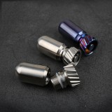 XANES Titanium Alloy Waterproof Canister Medicines Seal Capsule Bottle Mini EDC Bottle Outdoor Camping Tool No Magnetic Light Weight